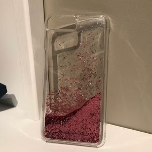 Cell phone cover with glitter